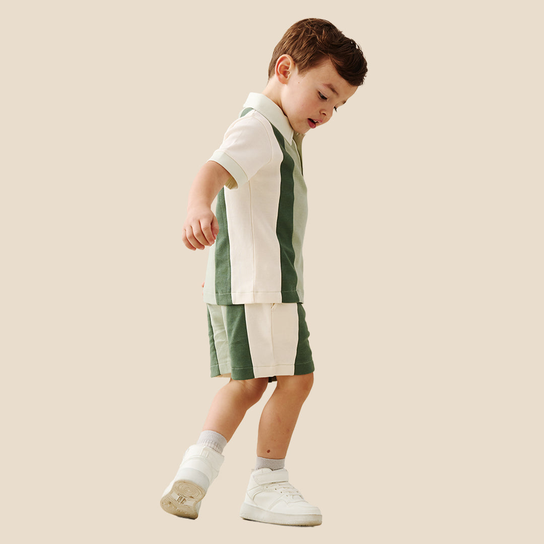 Jerry Colour Block Polo and Short - Angel & Rocket