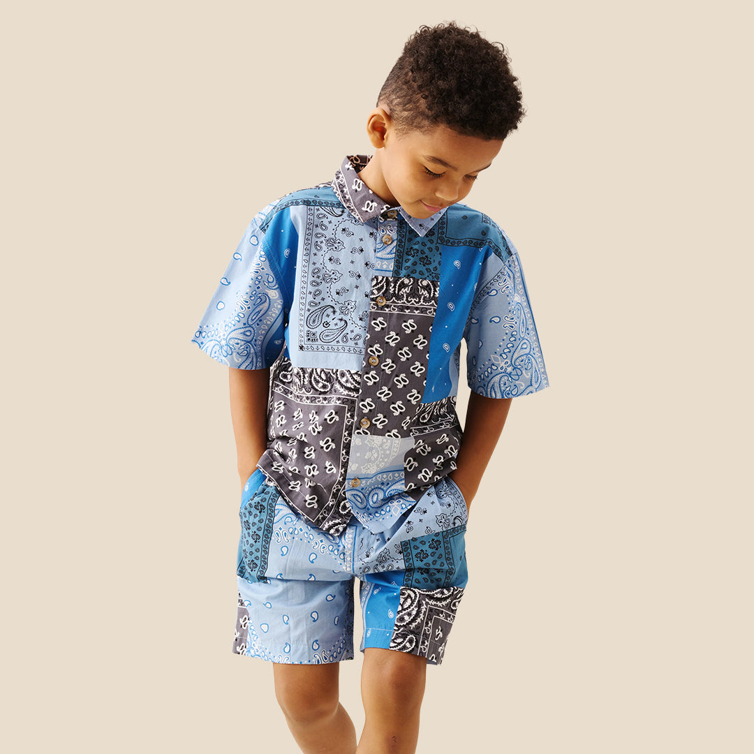 Bryson Bandana Print Short - Angel & Rocket