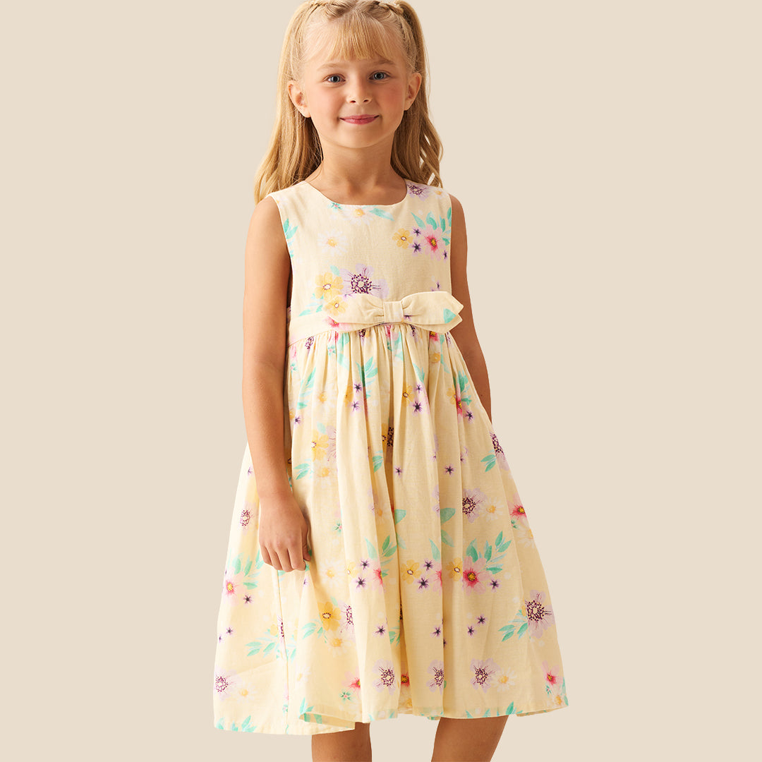 Edie Linen Floral Dress