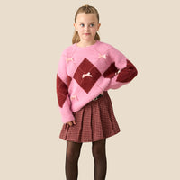 Sara Bow Diamond Knitted Jumper