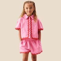 Brooke Ric Rac Trim Short And Shirt Set