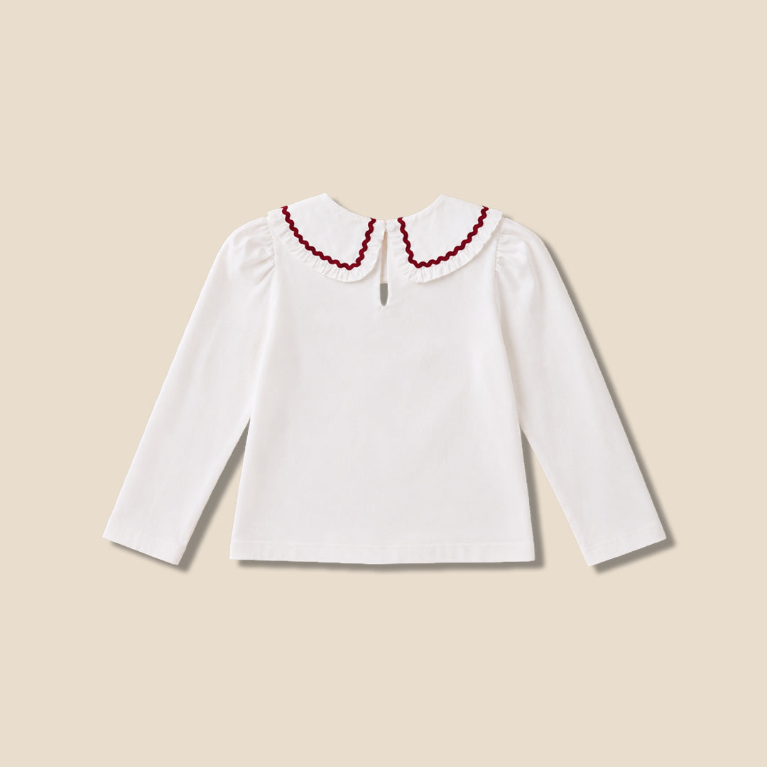 Angel & Rocket Girls Solid White T-Shirts