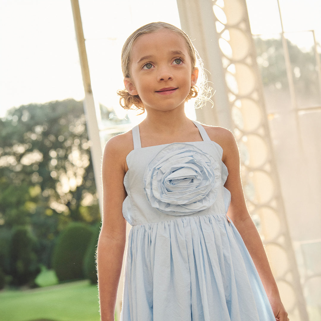 Allegra Corsage Scallop Swing Dress