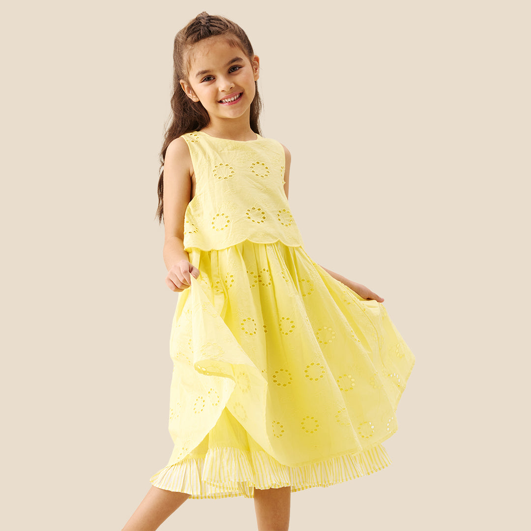 Natalie Broderie Bow Back Dress