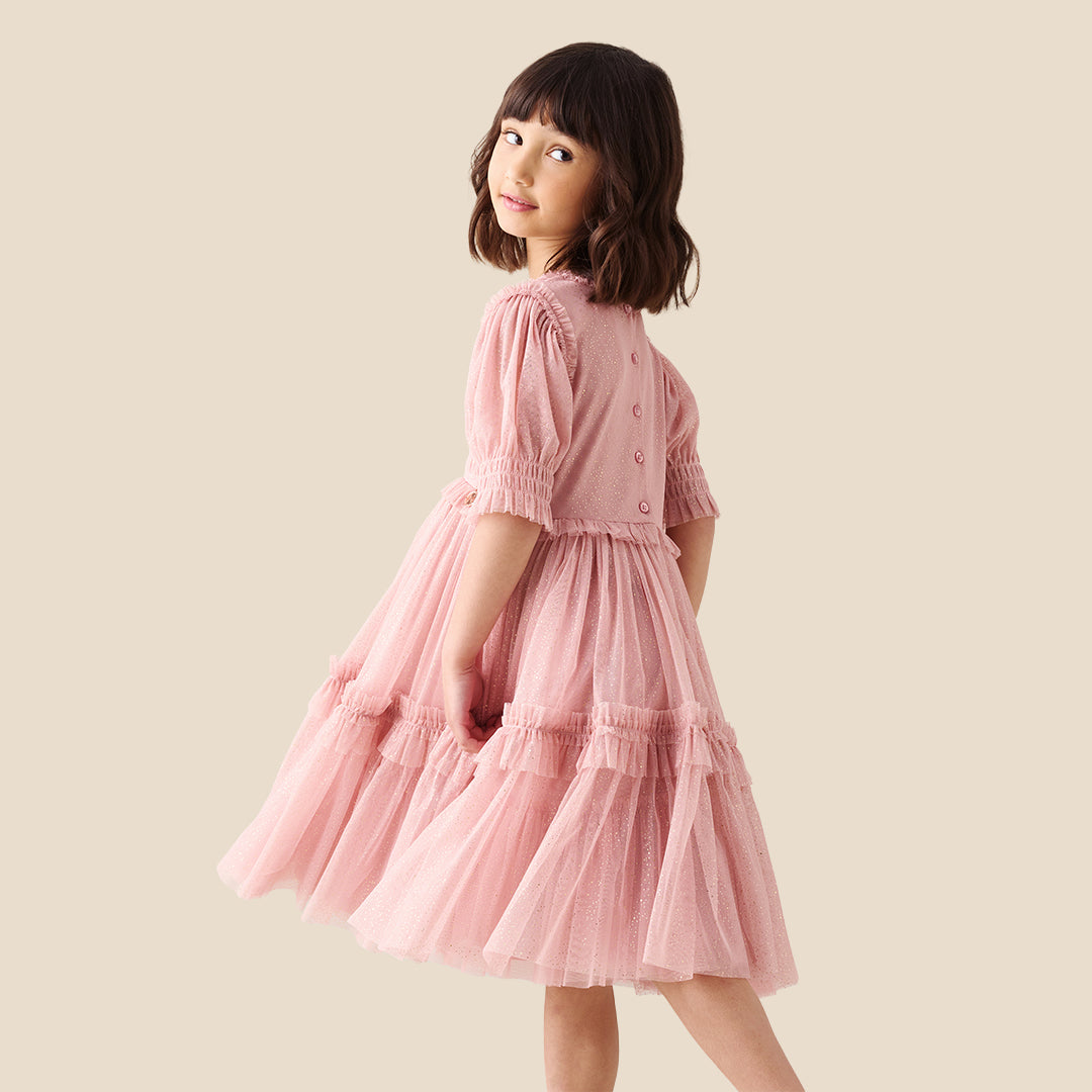 Girls Embellished Pink Dresses - Angel & Rocket
