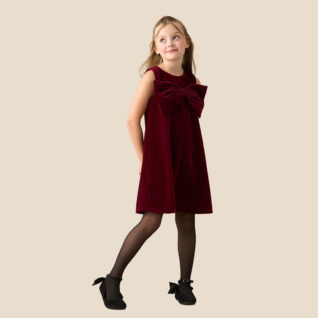 Angel & Rocket Girls Velvet Purple Dresses