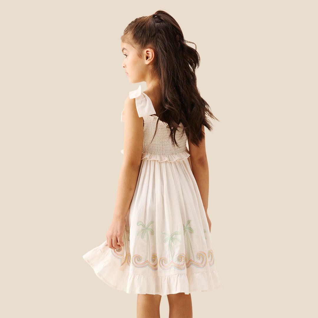 Palma Embroidered Hem Sun Dress - Angel & Rocket