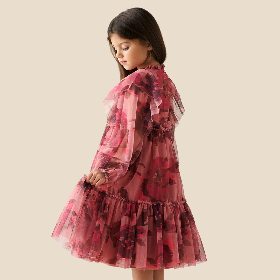 Girls Printed Orange Dresses - Angel & Rocket