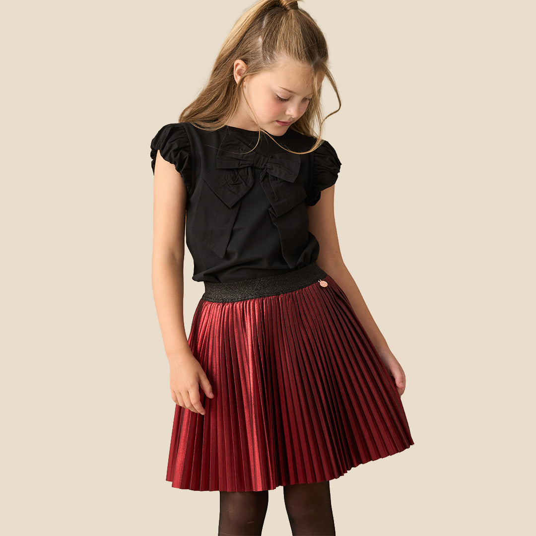 Angel & Rocket Girls Mettalic Red Skirt