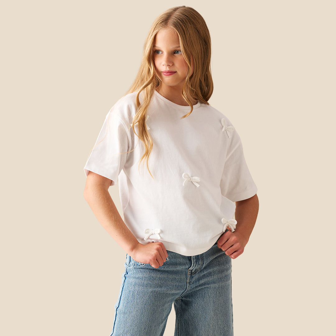 Becca Bow T Shirt - Angel & Rocket
