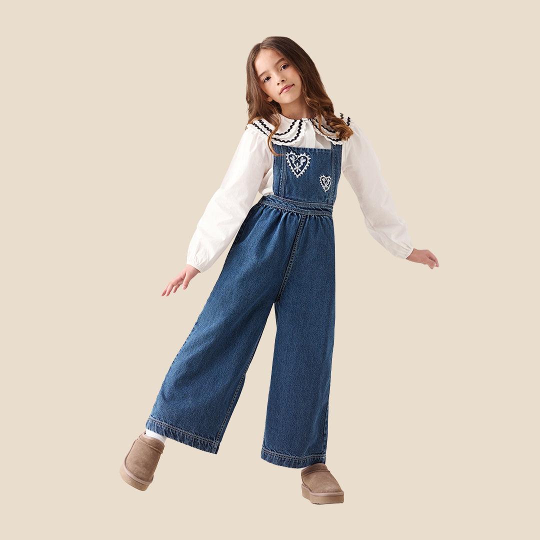 Angel & Rocket Girls Solid Blue Clothing Set