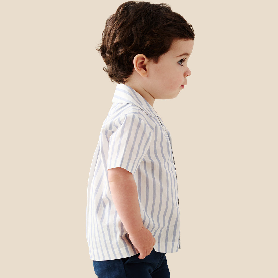 Santi Cut And Sew Stripe Shirt