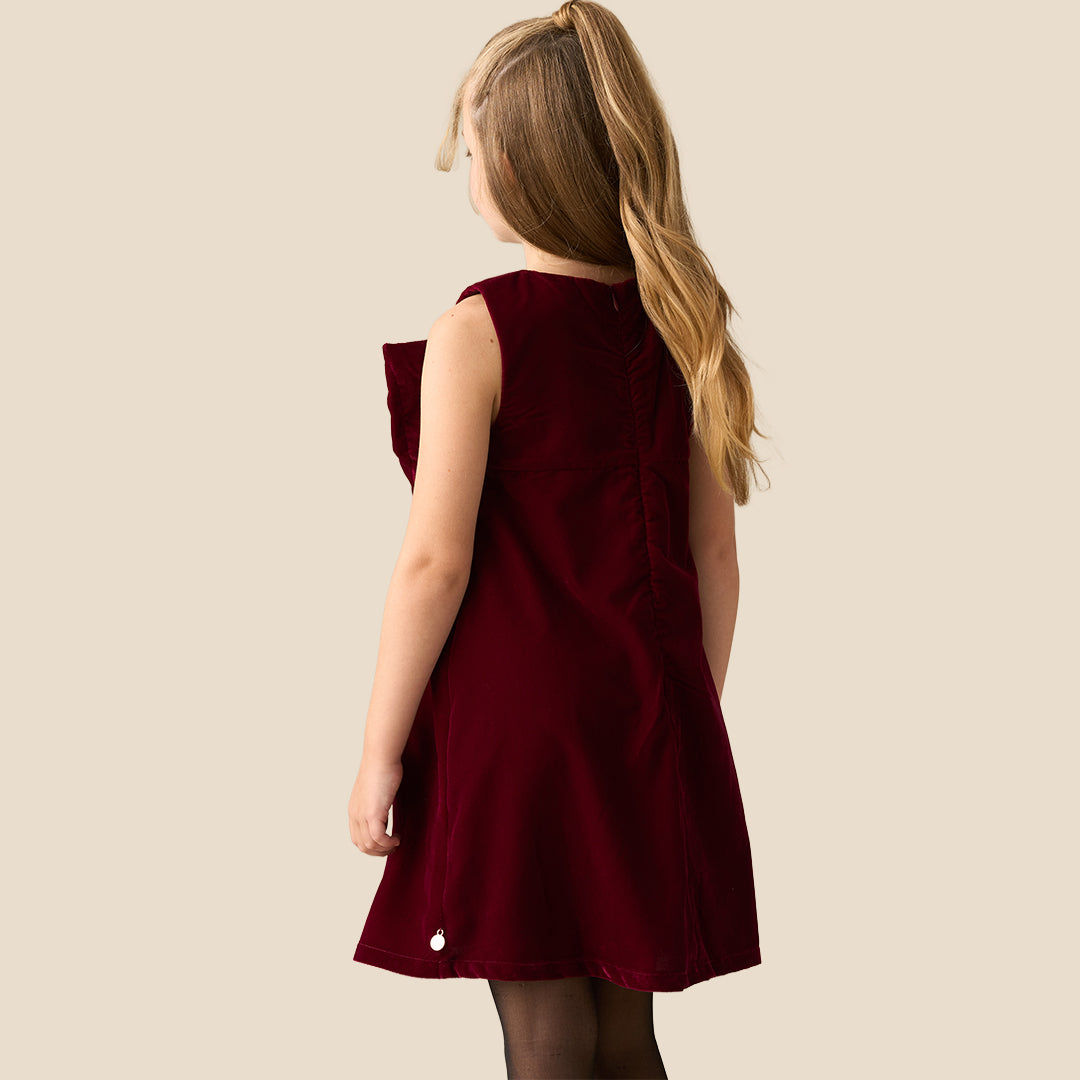 Angel & Rocket Girls Velvet Purple Dresses