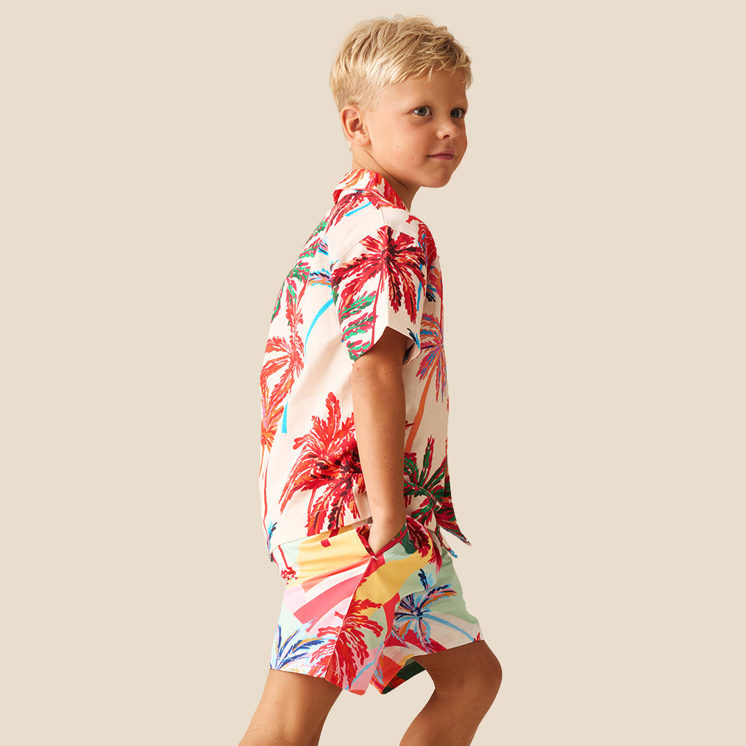 Tyler Bright Palm Shirt - Angel & Rocket