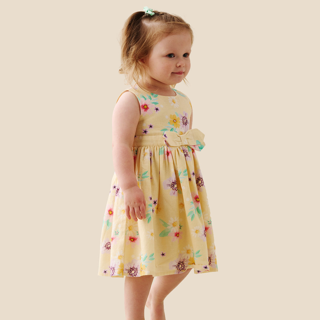 Edie Linen Floral Dress Multi - Angel & Rocket