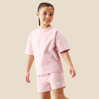 Romy Pink Boxy Short Sleeve Sweat