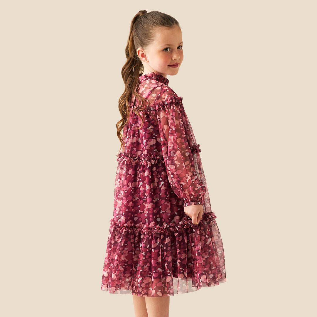 Cara Tiered Mesh Dress