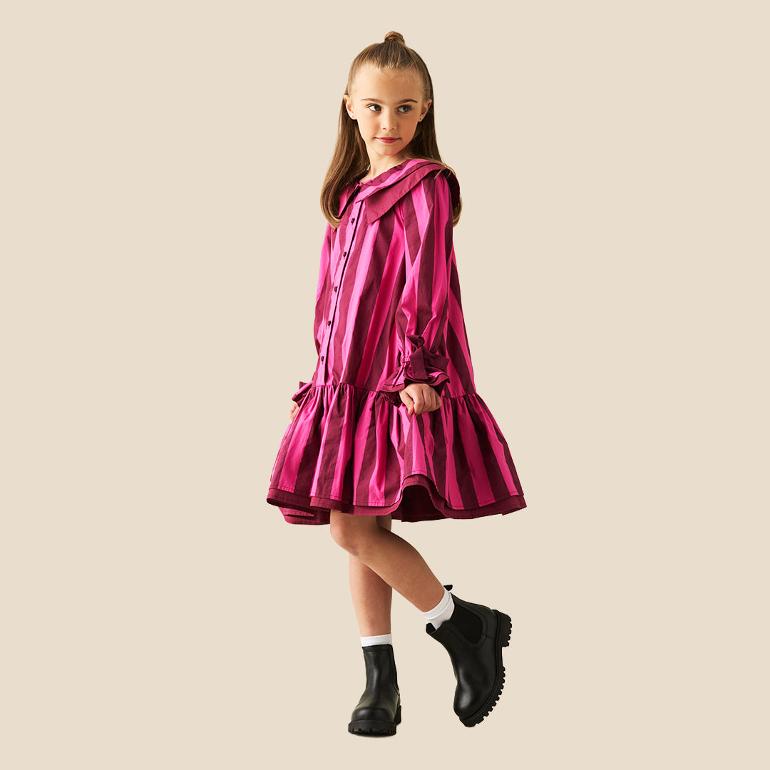 Girls Printed Pink Dresses - Angel & Rocket