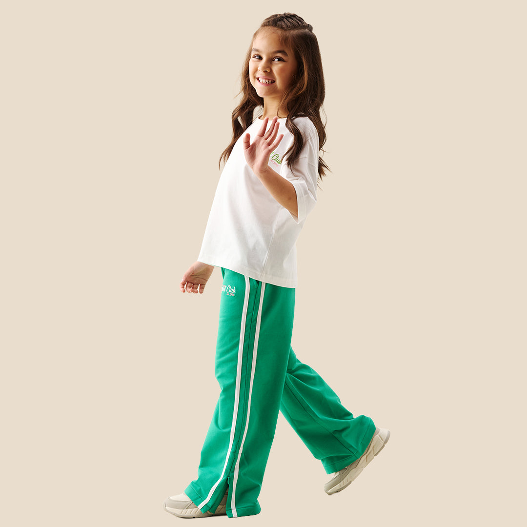 Ria Green Wide Leg Jogger - Angel & Rocket