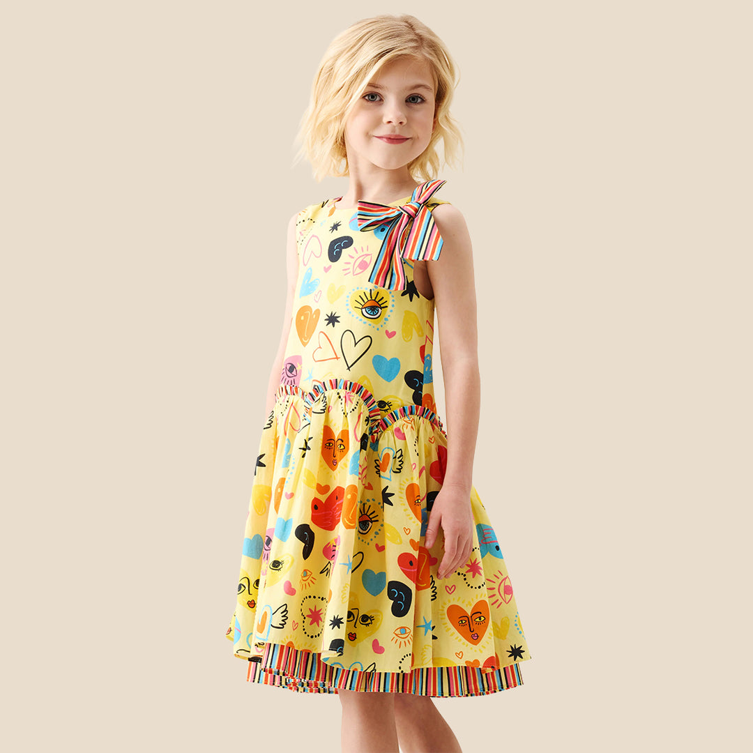 Quinn Heart Print Dress - Angel & Rocket