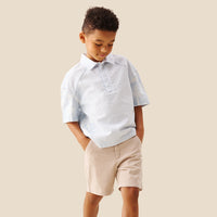 Regan Cut And Sew Striped Palm Shirt