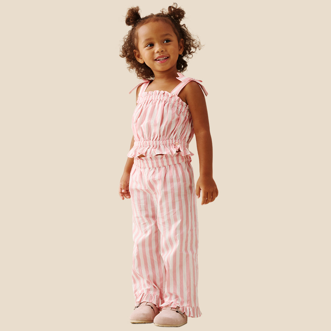 Polly Candy Stripe Frill Set - Angel & Rocket
