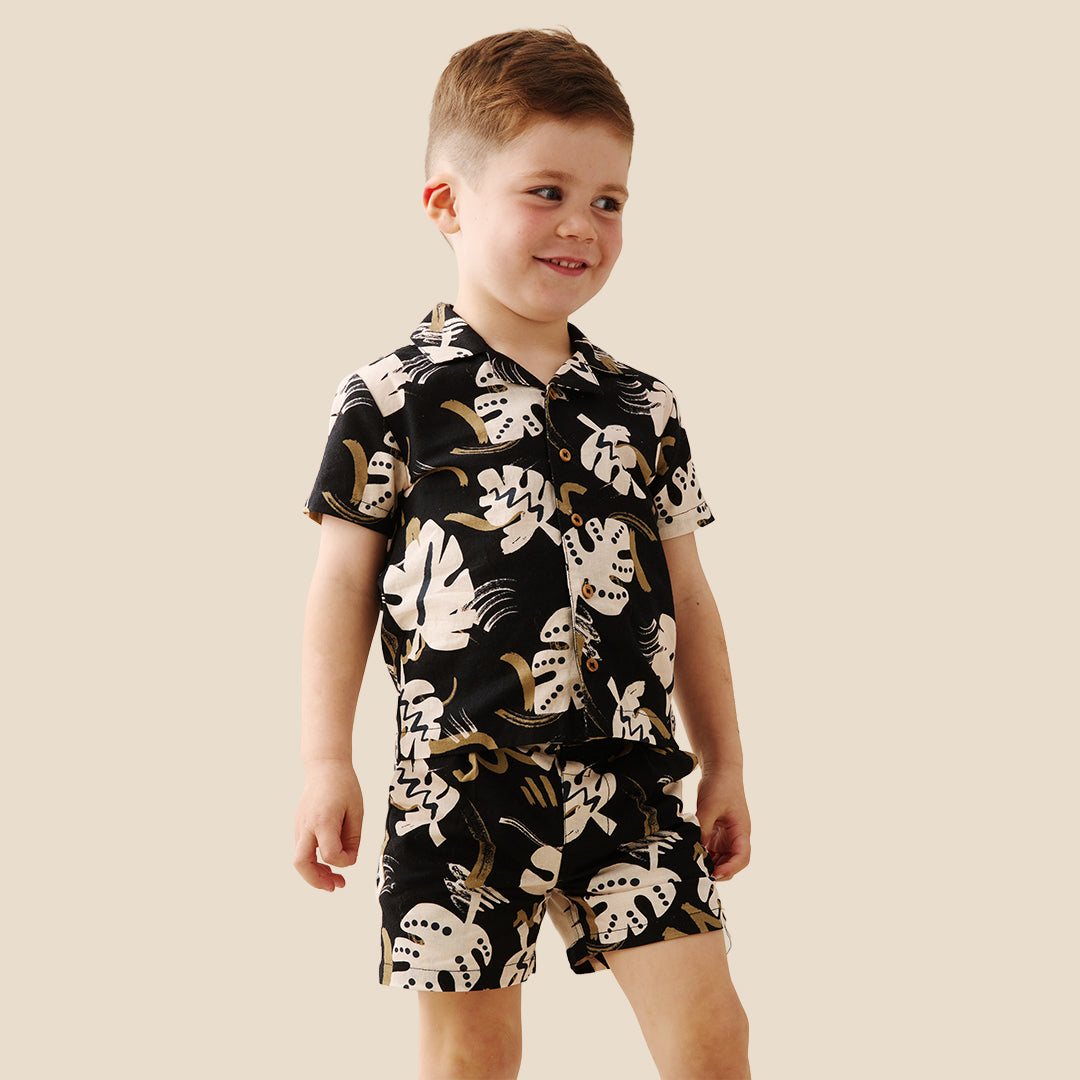 Finn Palm Leaf Print Ss Shirt