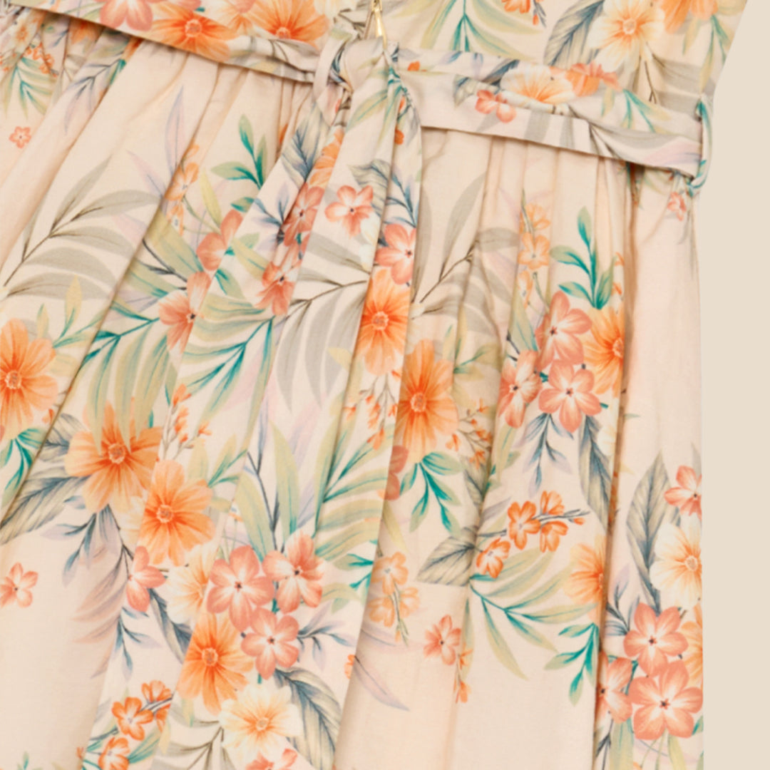 Primrose Print Stripe Sash Waist Dress - Angel & Rocket