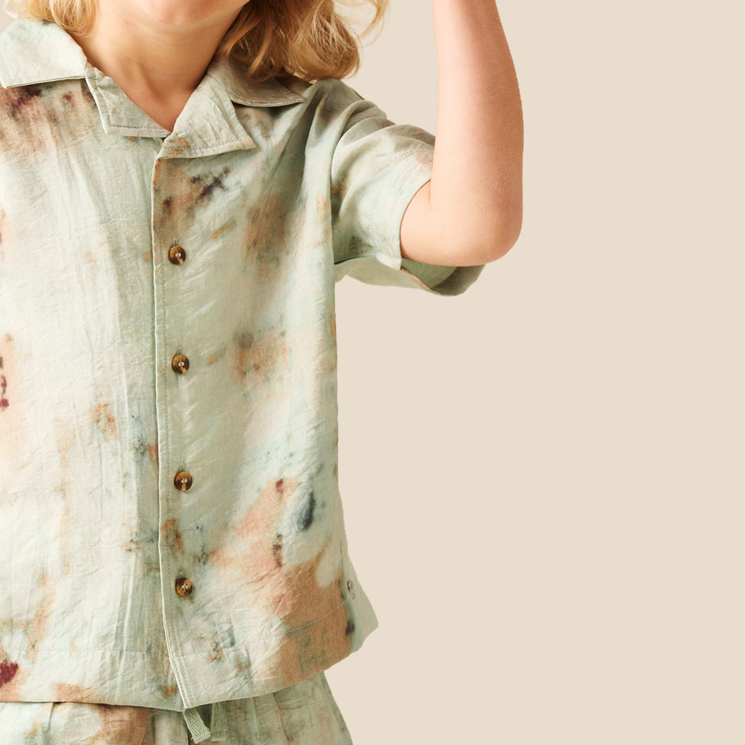 Teddy Tie Dye Print Shirt