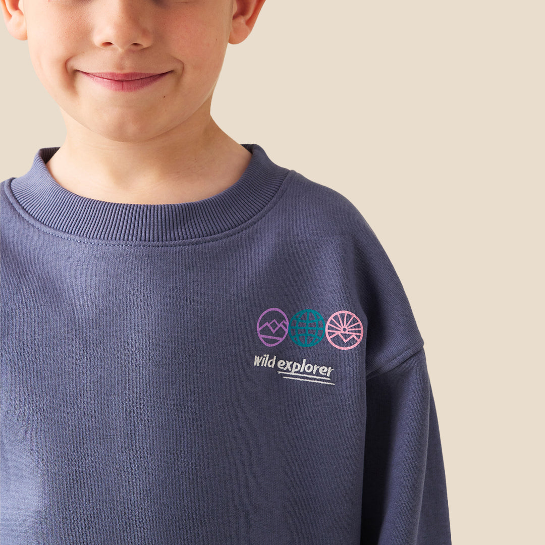 Kaiden Rib Panel Graphic Sweatshirt