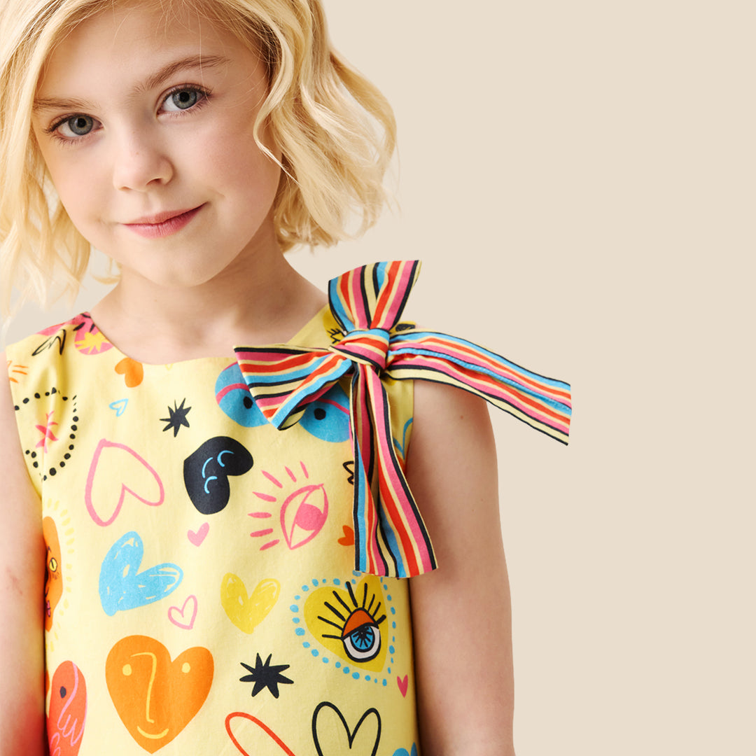 Quinn Heart Print Dress - Angel & Rocket