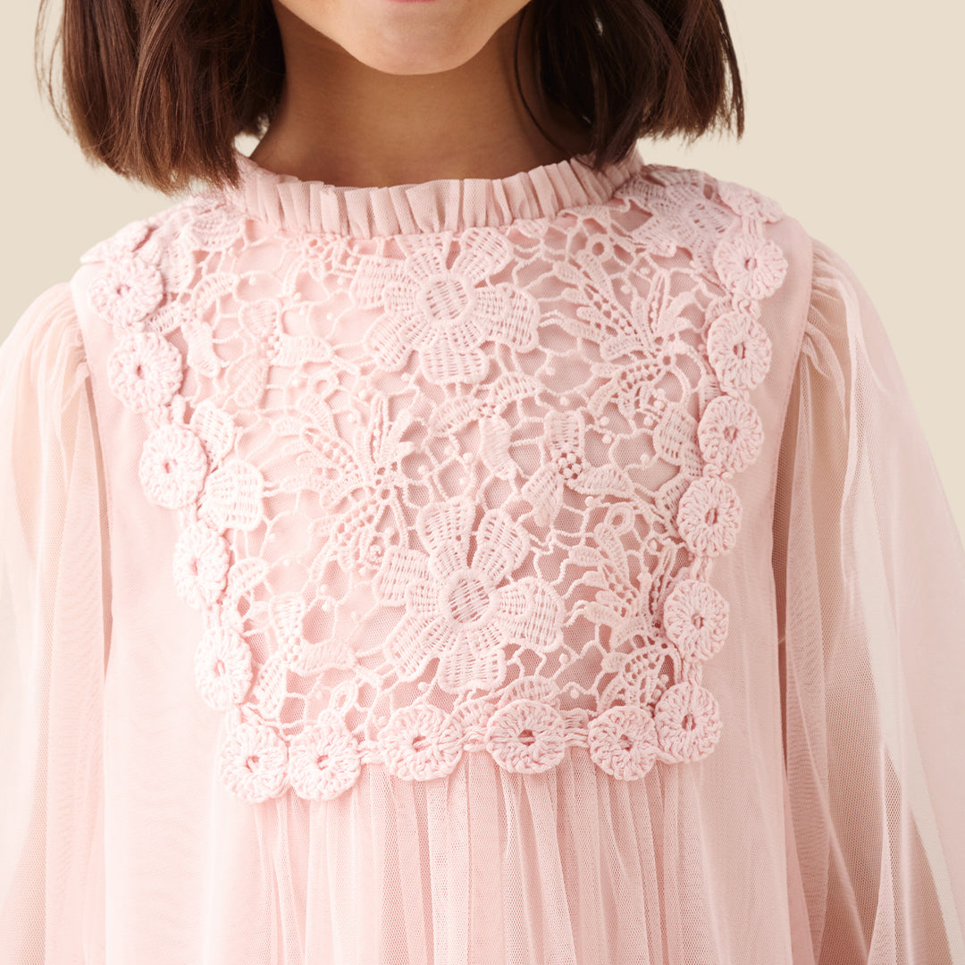 Girls Solid Pink Dresses - Angel & Rocket