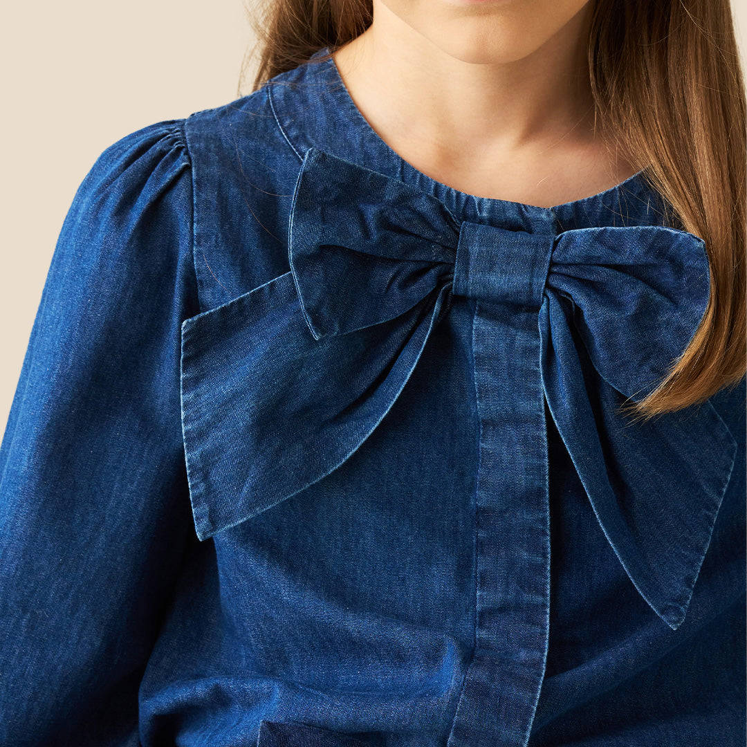 Angel & Rocket Girls Solid Blue Tops