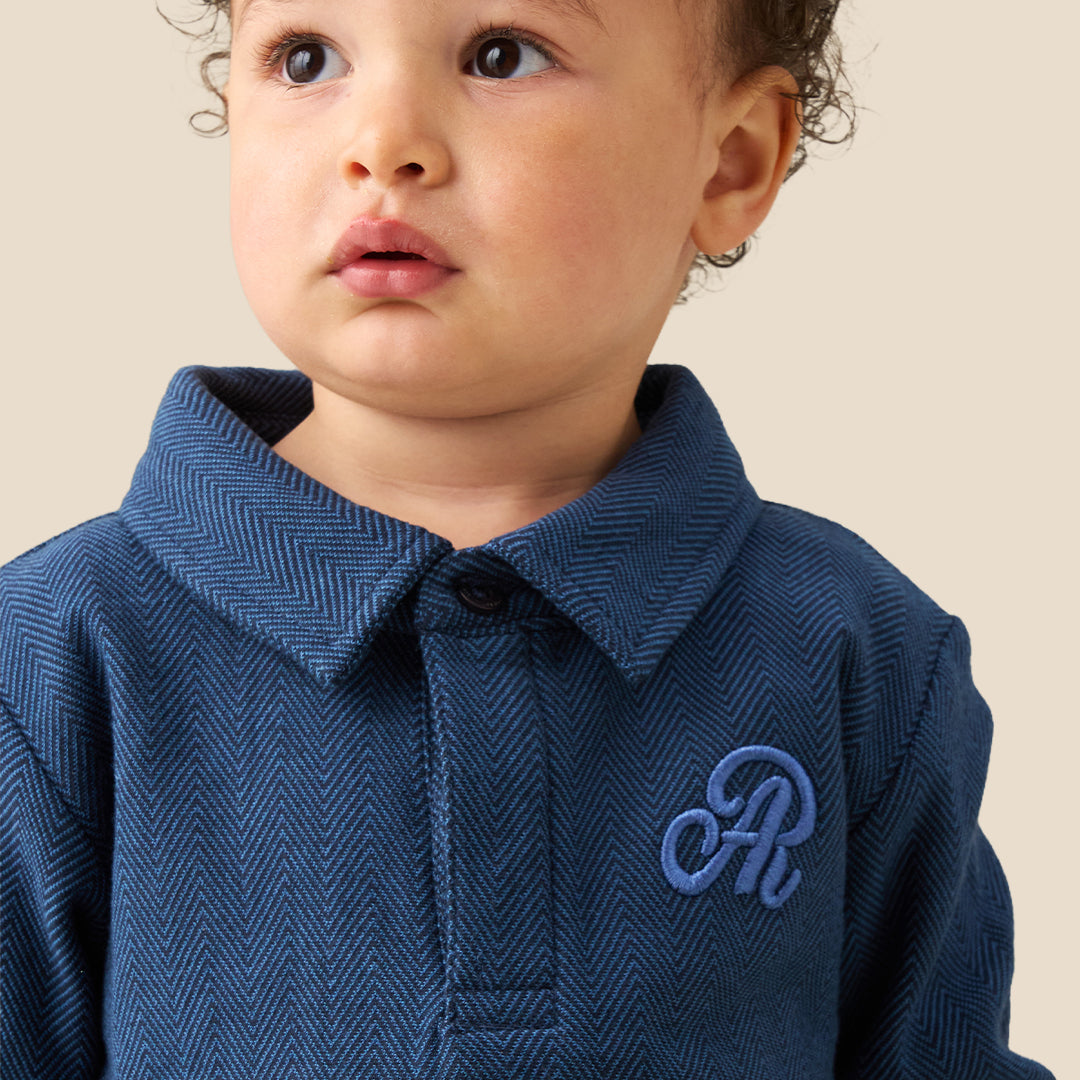 Baby Boys Solid Blue Clothing Set - Angel & Rocket