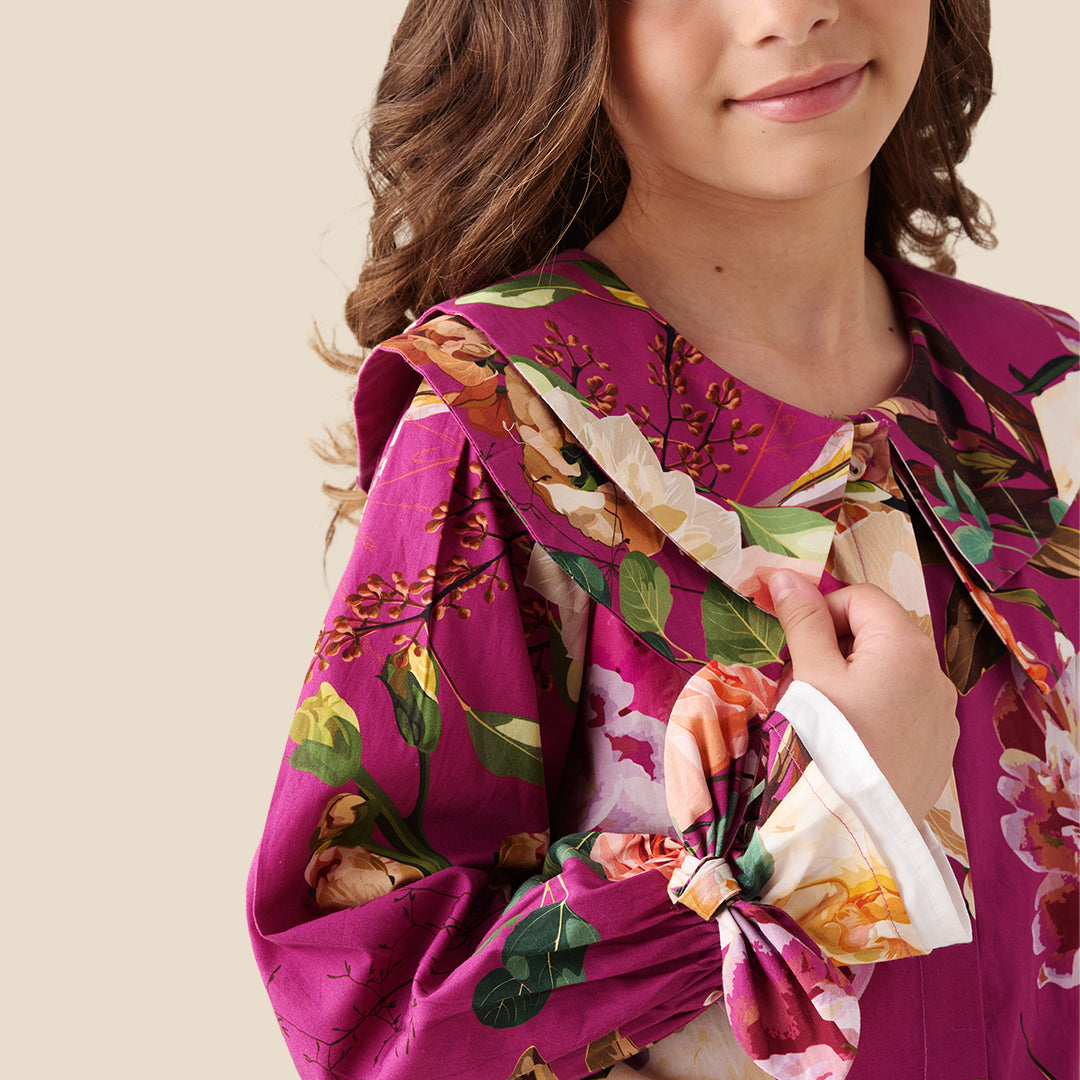 Girls Printed Pink Tops - Angel & Rocket
