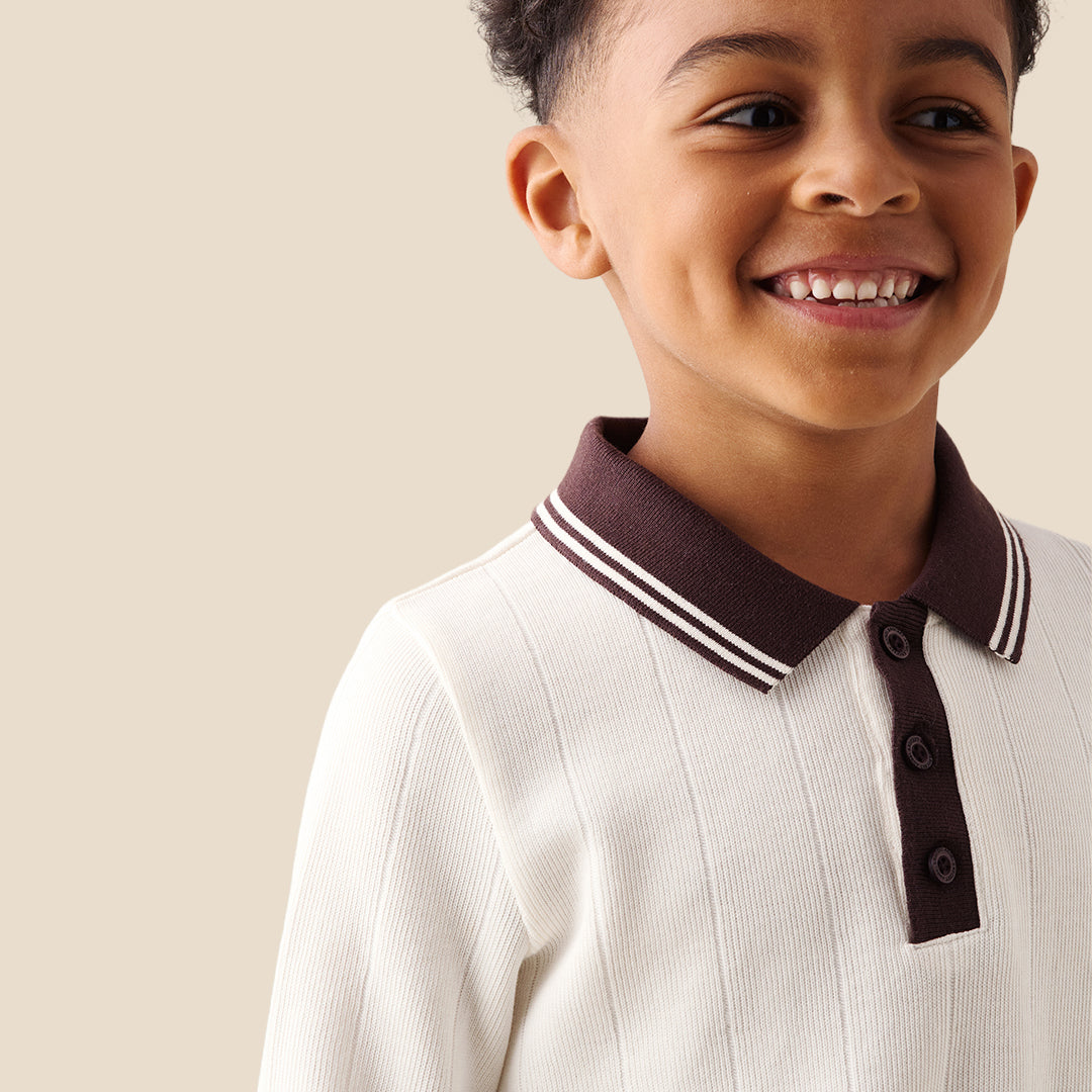 Boys Solid White Polo T-shirts - Angel & Rocket