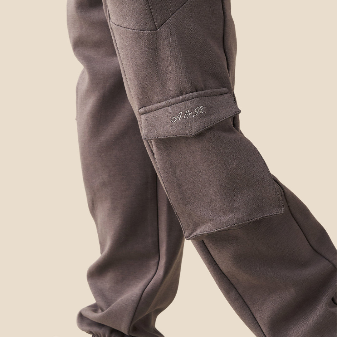 Frank Mix Panelled Cuffed Jogger Grey