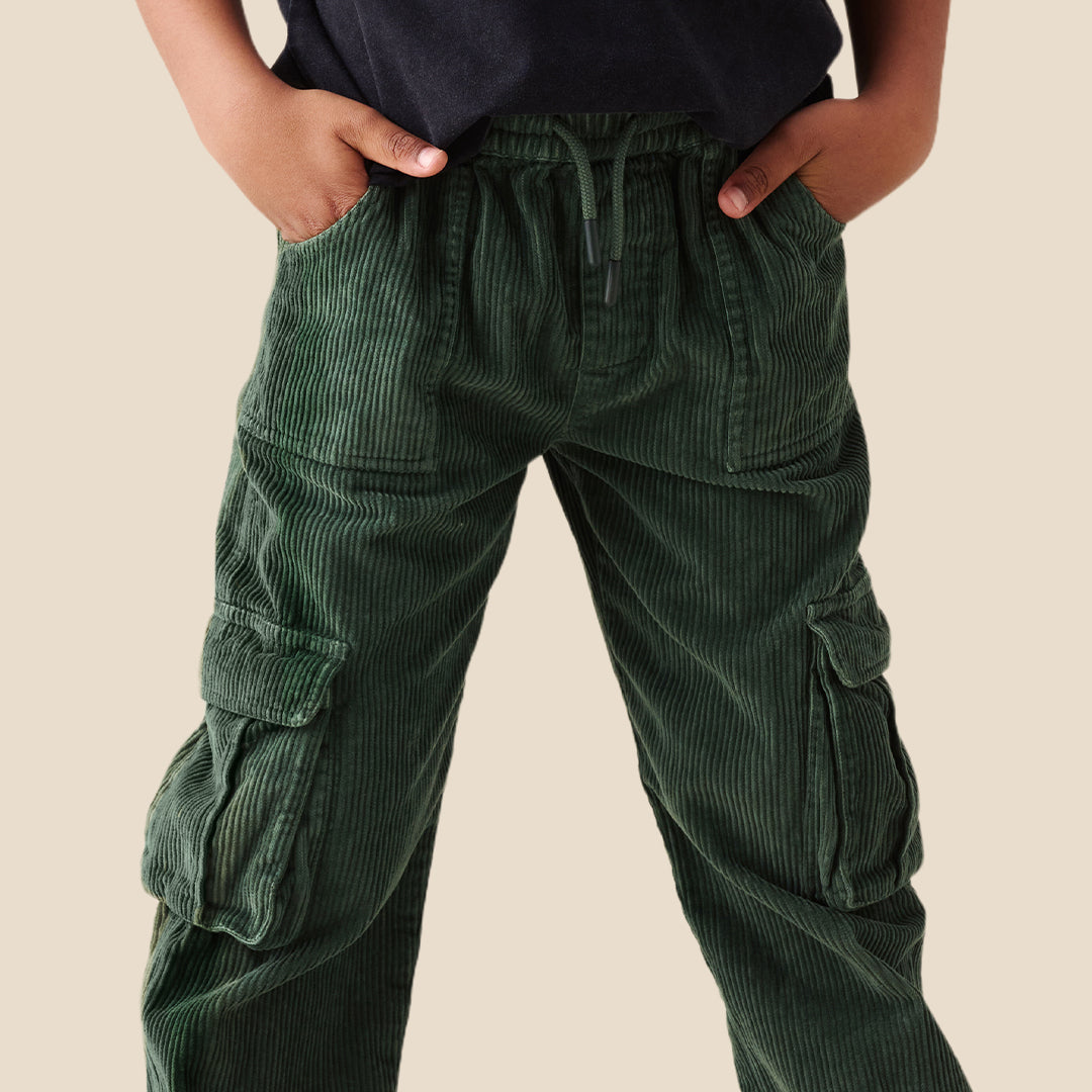 Boys Solid Khaki Joggers - Angel & Rocket