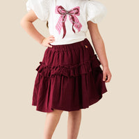 Roxy Cord Ruffle Skirt