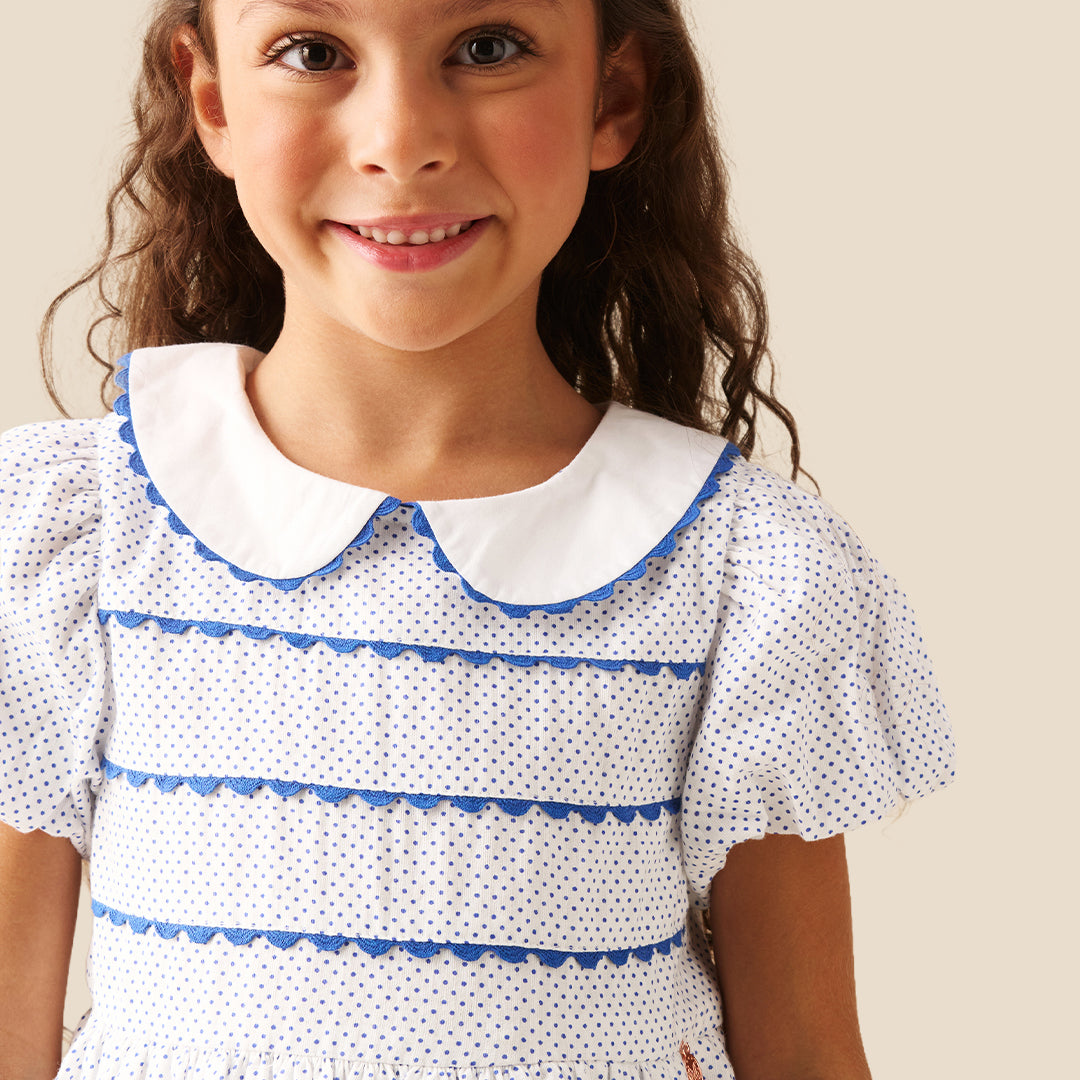 Lottie Spot Puff Sleeve Dress - Angel & Rocket