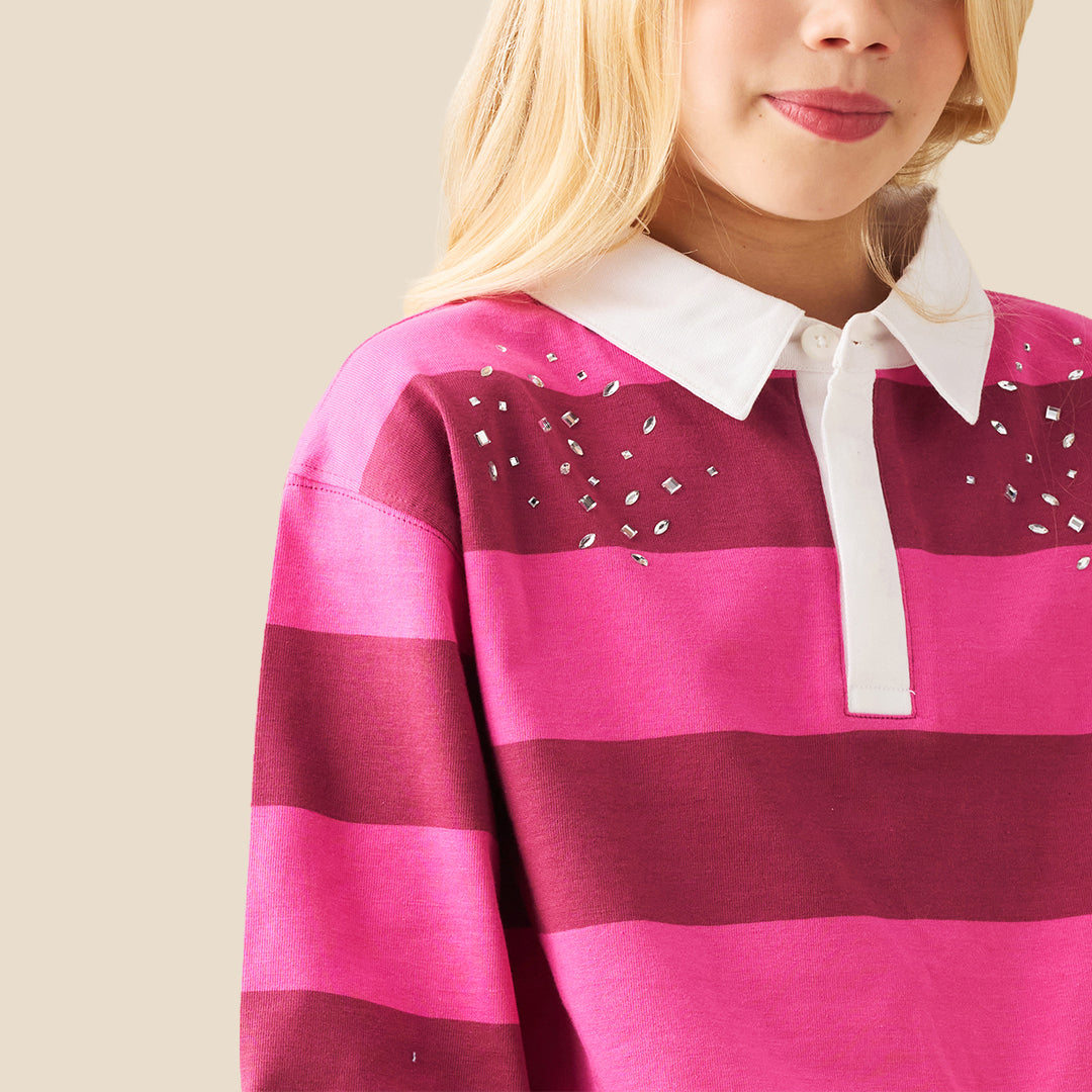 Marlie Jewelled Stripe Rugby