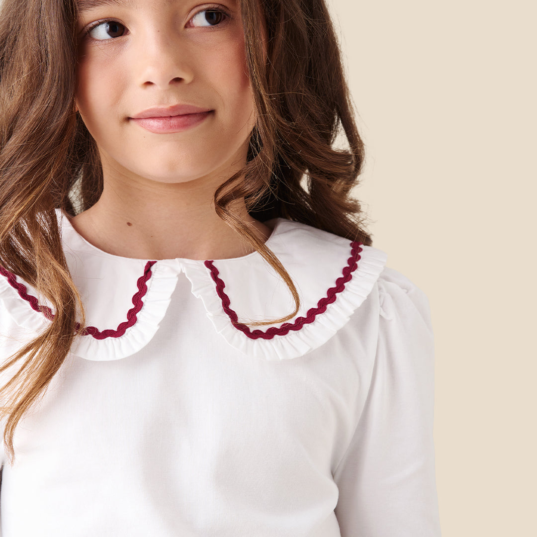 Angel & Rocket Girls Solid White T-Shirts