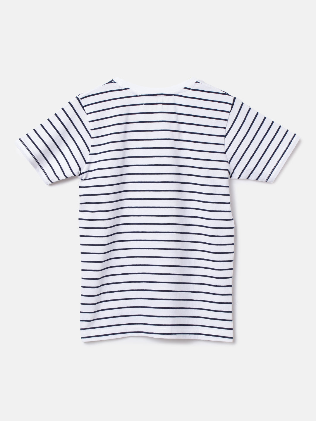 Boys Striped Cotton Round Neck T-Shirt