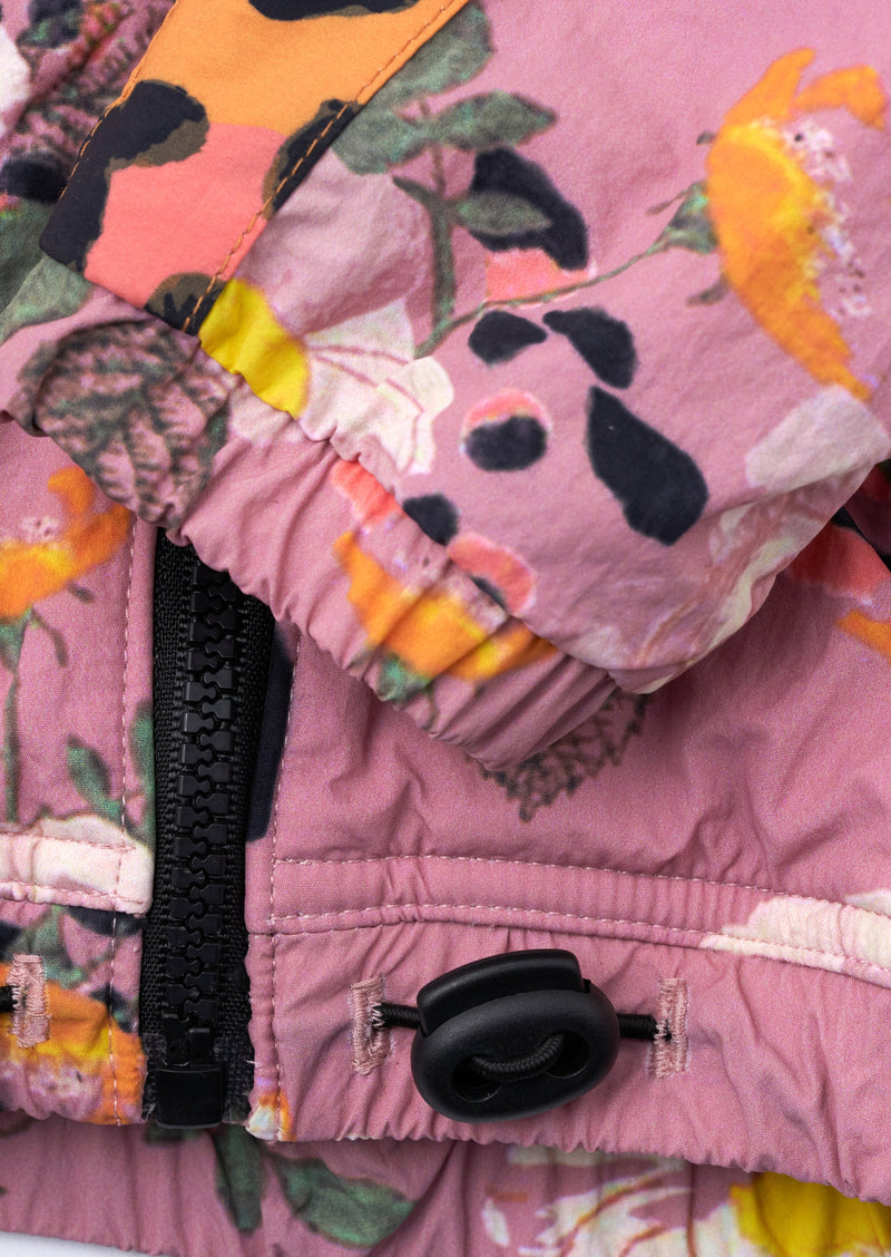 Baby Girl Floral Printed Pink Hoodie