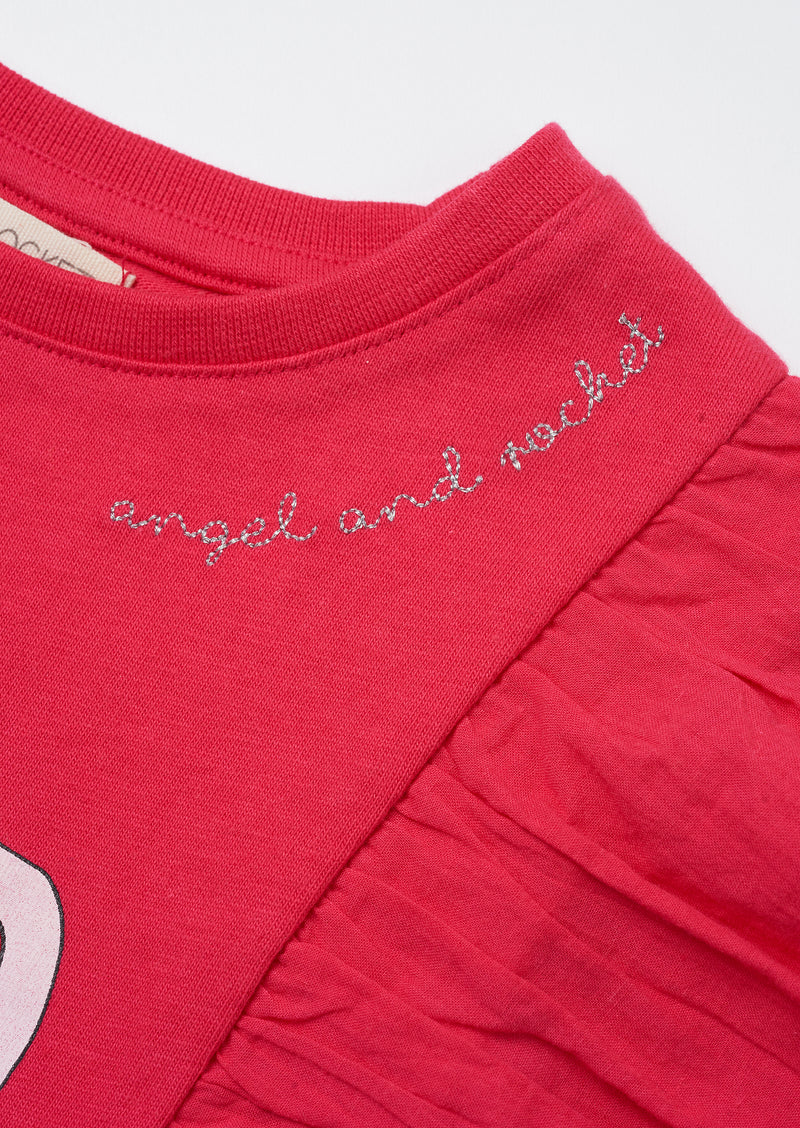 Girls Kindness Printed Pink T-Shirt