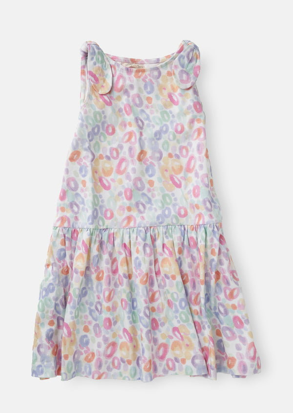 Girls Rainbow Spot Printed Dress