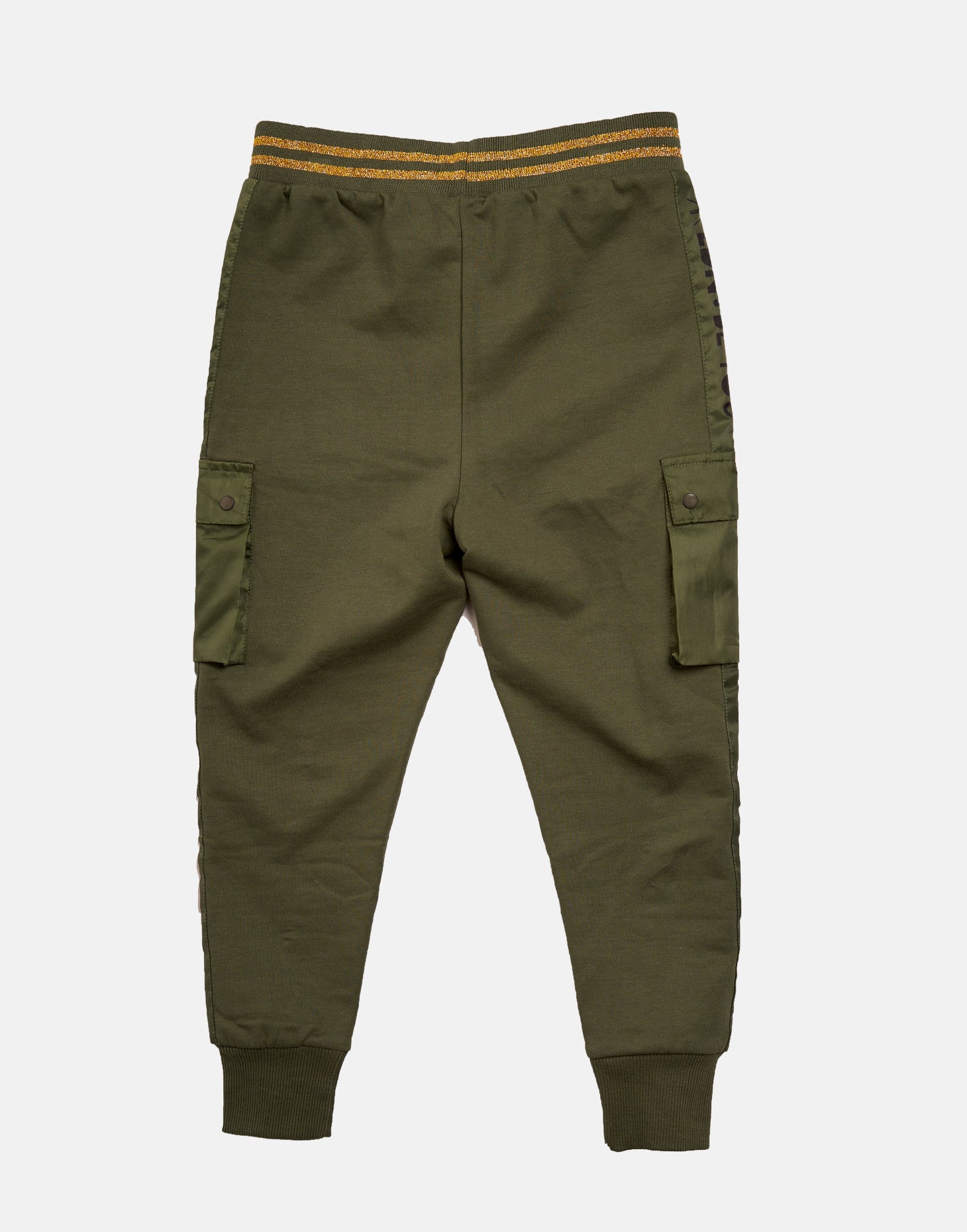 Girls Green Joggers with Side Pocket