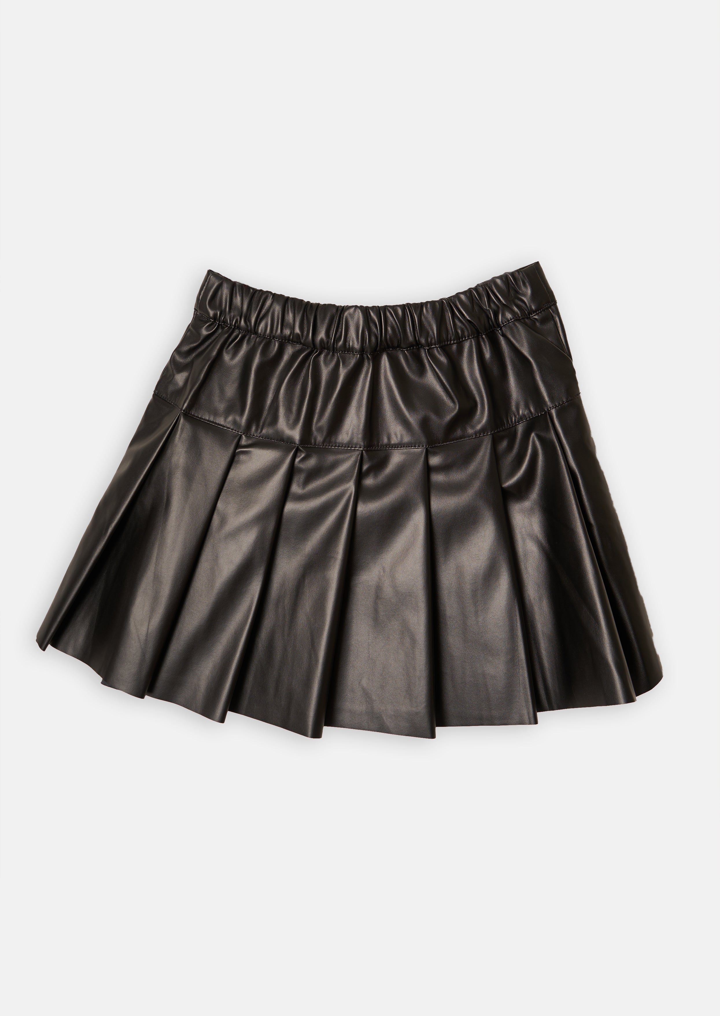 Girls Self Textured Cotton Black Parachute Cargo Trousers
