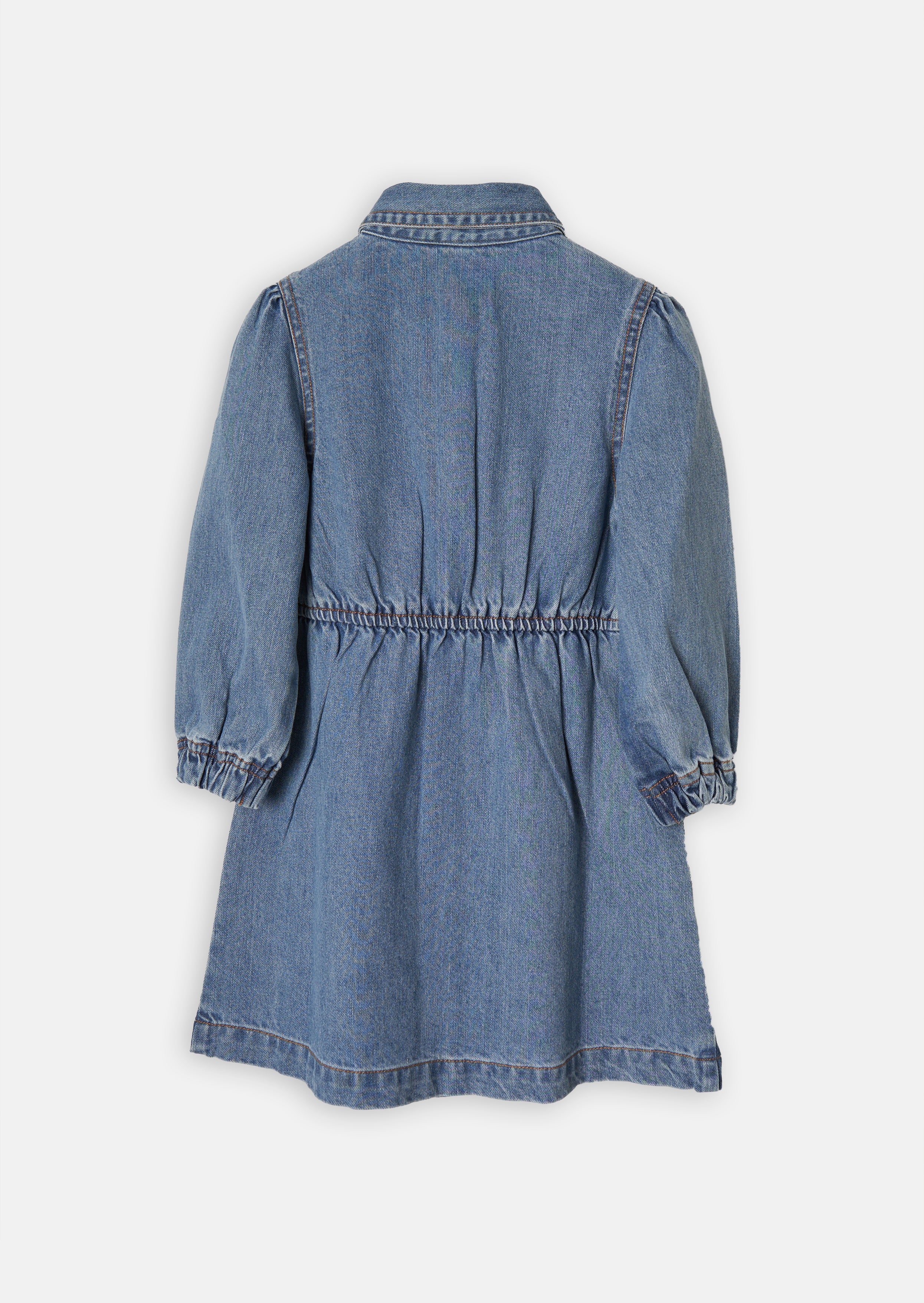 Girls Blue Denim Premium Shirt Dress