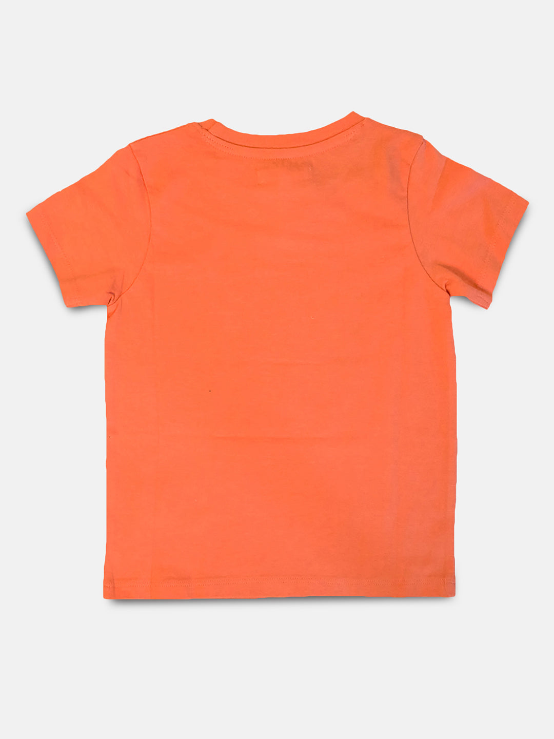 Girls Orange Foil Printed Graphic T-Shirt